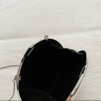 Acrylic Dinner Clutch Bag Women's Shoulder Crossbody Bag Fashionable Egg-Shaped Handbag Street Trend Lock Buckle Closure