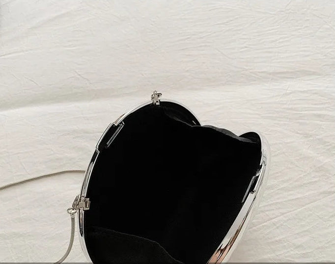 Acrylic Dinner Clutch Bag Women's Shoulder Crossbody Bag Fashionable Egg-Shaped Handbag Street Trend Lock Buckle Closure