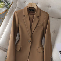 Fashion Women Casual Blazer Ladies Long Sleeve Single Button Female Jacket