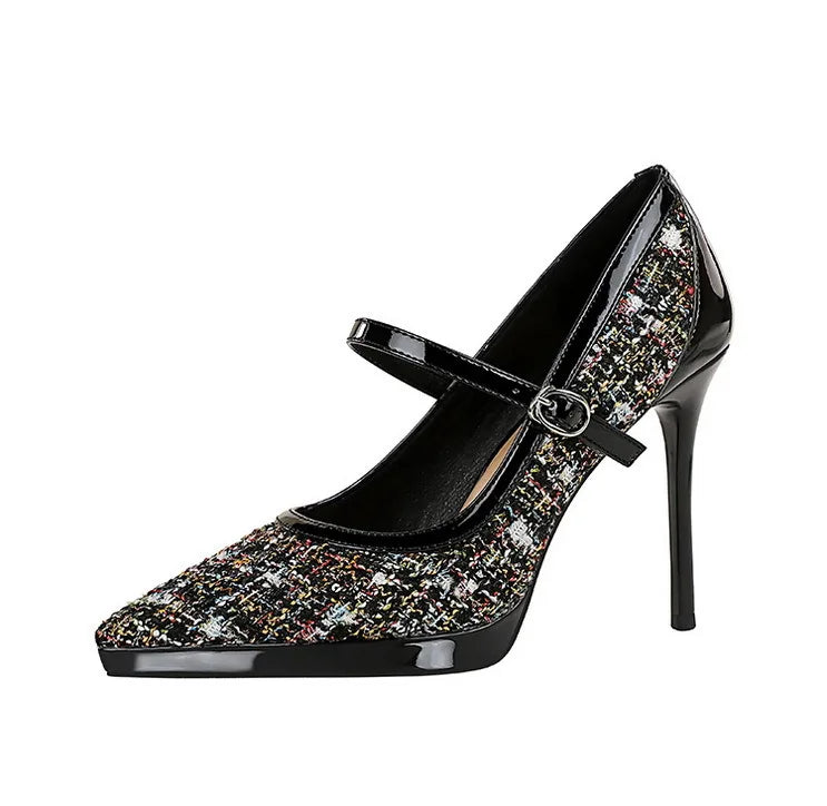 French Style Pointed Sexy High Heels for Women Thin Heels and Shallow Mouth Single Shoes