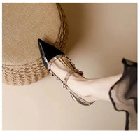 Elegant French Style Cropped Studded Flat Bottom Sandals Women's Summer Tweed Pattern Medial Vacancy Pointe Roman Design
