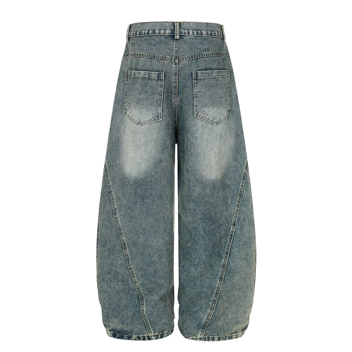 Retro Leopard Print Patchwork Baggy Jeans Men Women High Waist Wide Leg Washed Denim Pants Trousers Natalia Home Fashion    Natalia Home Fashion