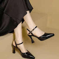 High Heels Sandals Women Fashion Solid Color Heels Sandals Pointed Toe Stiletto Ladies Commuting Single Shoes