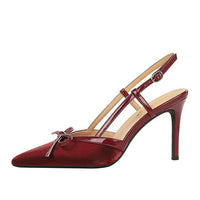 Bow Slim Heels High-End Women's Without Being Tired From Behind The Feet And Tripping Women's Singles Shoes