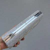 Diamond Encrusted Dinner Bag And Clutch, Square Hard Box Fully Lined With Diamonds.