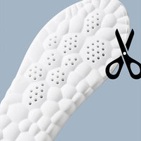 1/2/4pairs Latex Sport Insoles Soft High Elasticity Shoe Pads Orthotic Breathable Shock Absorption Cushion Arch Support Insole