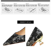 Floral cloth surface 3 cm Kitten heels Women Shoes Sweet Fashion Low Heel Ladies Shoes pointed Toe Women Pumps