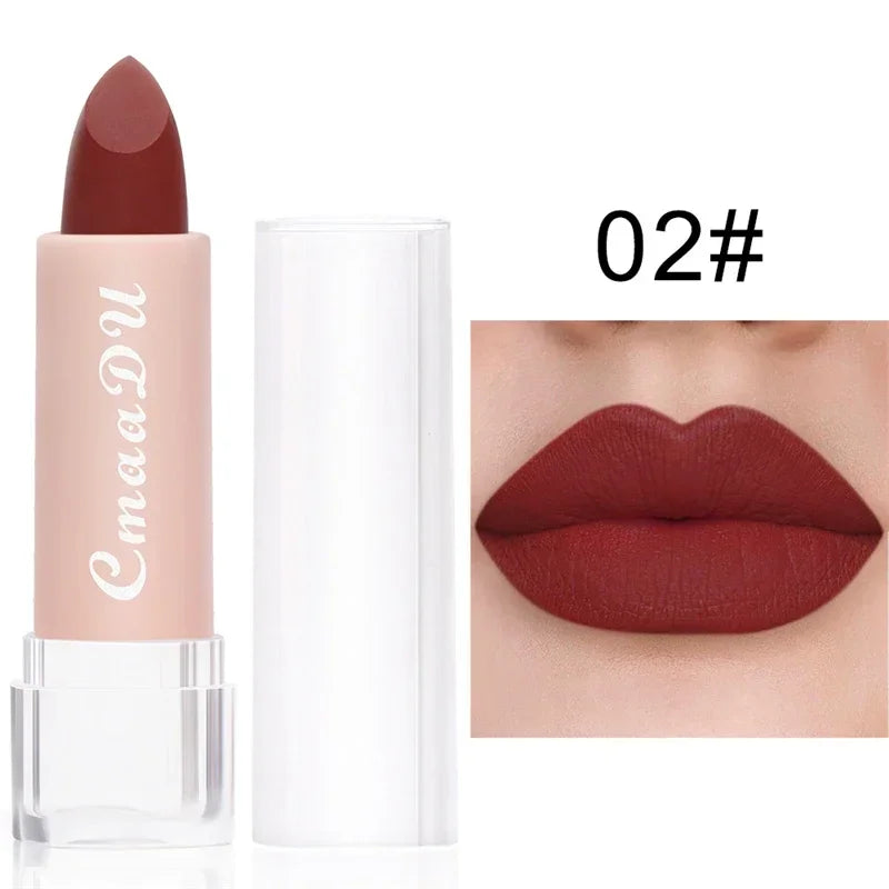 Woman Sexy 15Colors Velvet Matte Lipstick Lip gloss Tint for Lips Long Lasting Waterproof Non-stick Cup Lip Cosmetics Lip Make Up