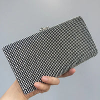 Diamond Encrusted Dinner Bag And Clutch, Square Hard Box Fully Lined With Diamonds.