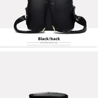 Soft Leather Dual-Shoulder Bag Student Backpack Travel Versatile Women's Bag