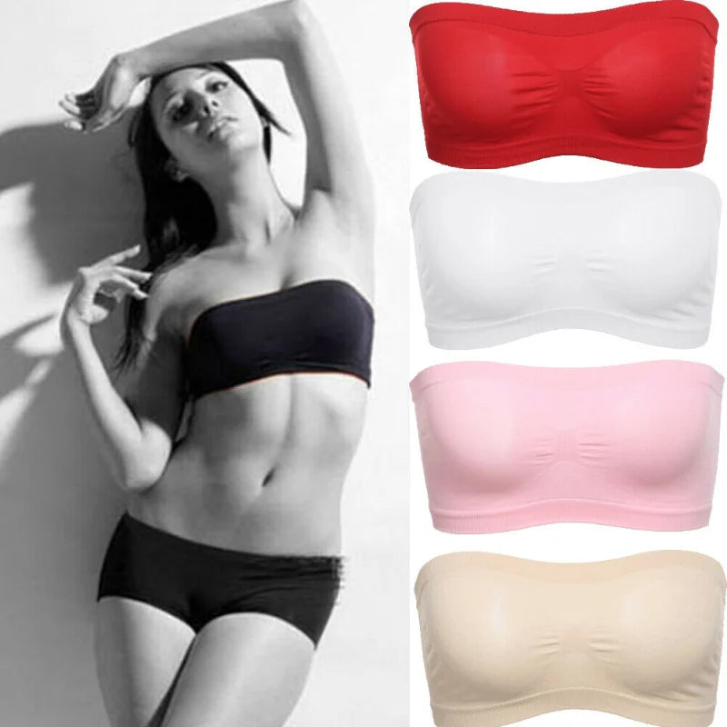 Bra Breathable Mesh Tubular Bra Strapless Crop Tops Women Sexy Bralette Underwear Bustier