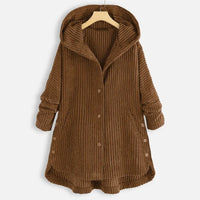 Fashionable Casual Cotton Jacket Women's Coat Hooded Corduroy Women's Clothing Hoodie Sweatshirt - Natalia Home Fashion