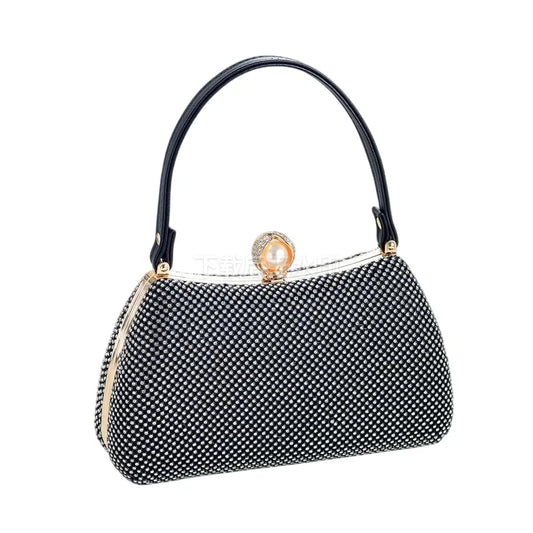 Stylish Simple Sparkling Full Diamond Handbag Temperament Shoulder Sparkling Diamond Crossbody - Simple Yet Stylish Banquet Bag