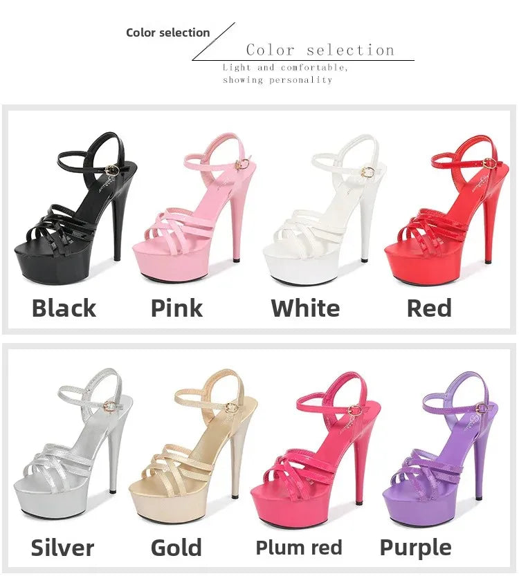 Summer New Fashion Black Slim High Heels Designer Elegant Fashion Luxury high heels High Quality Wholesale Dress Women's High Heel Sandals