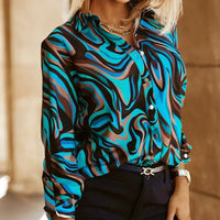 Women's Long Sleeve Shirt, Single Breasted Commuter Shirt, Slim Fit Top Natalia Home Fashion    Natalia Home Fashion