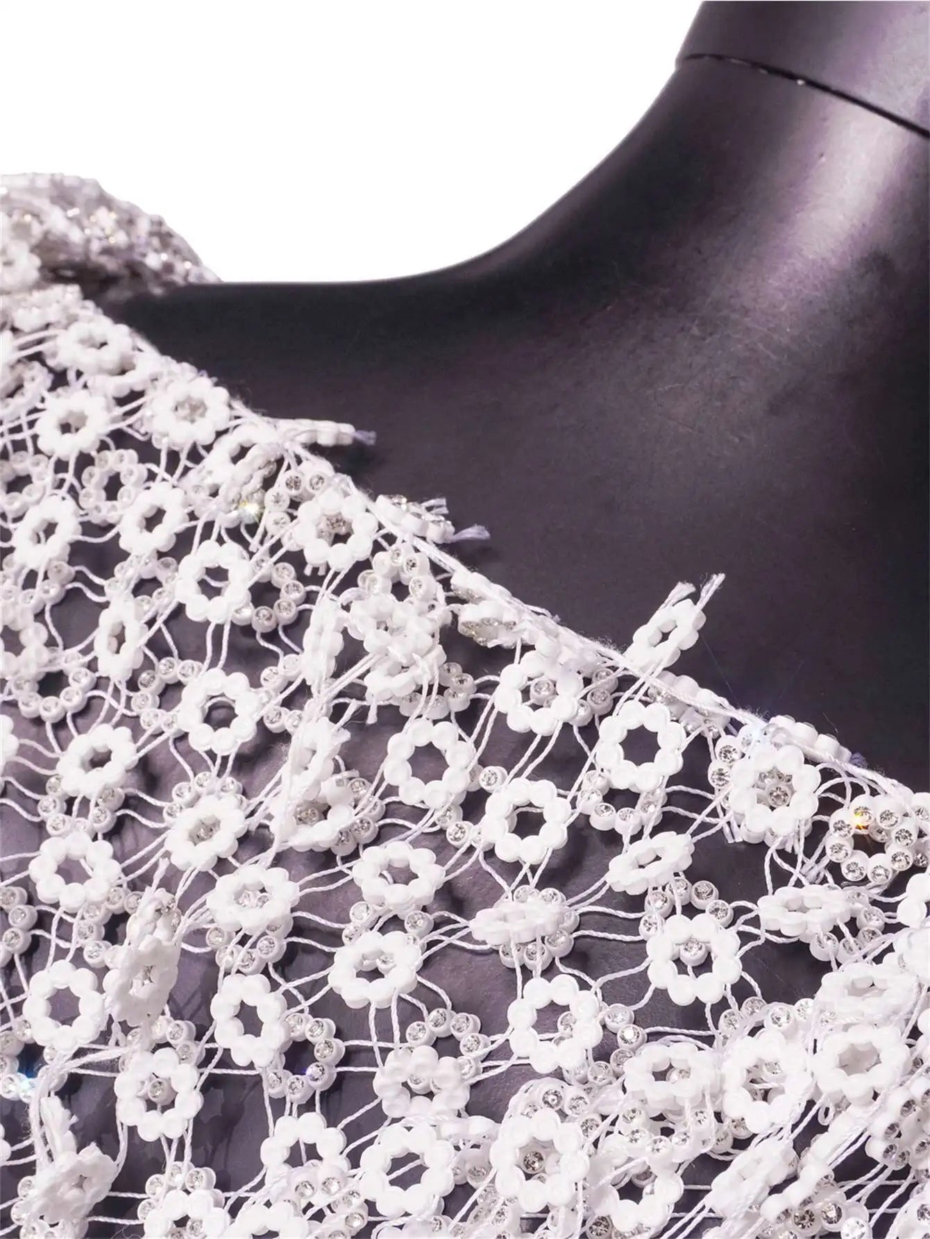 Sexy see through Rhinestone summer dress woman Fishnet club birthday mini dress long sleeve short dresses