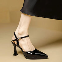 High Heels Sandals Women Fashion Solid Color Heels Sandals Pointed Toe Stiletto Ladies Commuting Single Shoes