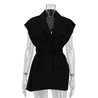 Fashion Loose Cotton Women's Shirt Elegant Lapel Sleeveless Shirts Casual Classic Solid Clothing Shirts for Women Tops