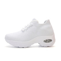 Lightweight Elastic Casual Women's Shoes Increased Height Slip-On Shake Shoes Breathable Comfortable
