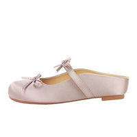 Ladies Slippers Bowknot Silks Satins Women Shoes Round Head Women Sandals Summer Shoes Women Slippers