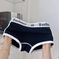 Pure Cotton Letter Print Underpants Sports Fitness Briefs Women's Underwear Cotton Comfortable Panties Hip-Up Female Lingerie