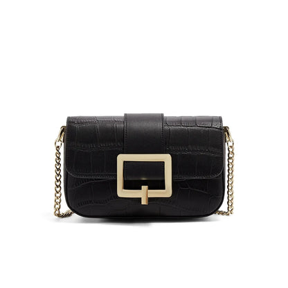 Luxury Two-Layer Cow Leather Handbag Women's Trendy Chain Crossbody Phone Bag Single Shoulder Bag Neutral Minimalist Style