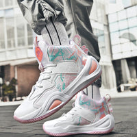 Professional Basketball Shoes Women Anti Slip Cushioning Wear Resistant Breathable Sneakers Outdoor Training Teen Athletic Shoes