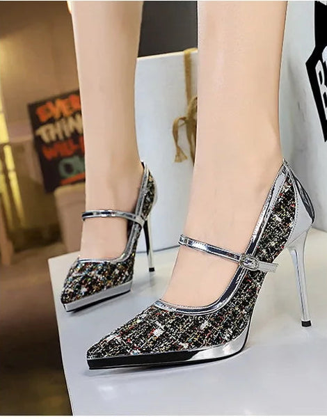 French Style Pointed Sexy High Heels for Women Thin Heels and Shallow Mouth Single Shoes
