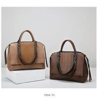 Fashionable Crocodile Pattern Tote Bag Women's Large Capacity Handbag High-End Feel Shoulder Bag Cross-Border New Model