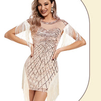 Sequin Retro Dress Embroidered Dress Prom Dress for women