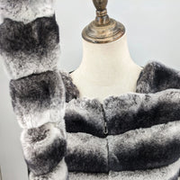 Real Rex Rabbit Fur Winter Coat Women Thick Warm Stand Collar Knitting Jacket Lady Fashion Outwear - Natalia Home Fashion