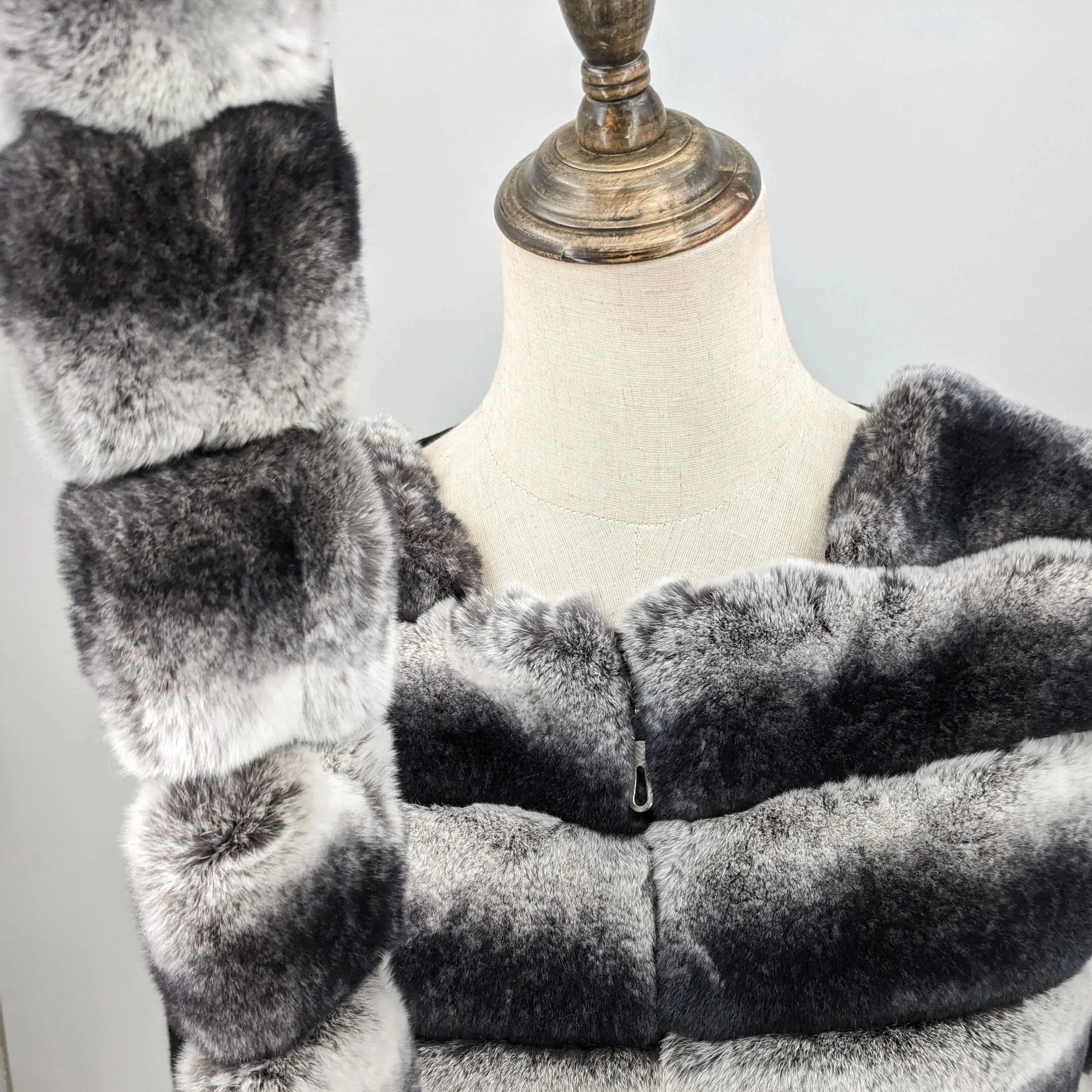 Real Rex Rabbit Fur Winter Coat Women Thick Warm Stand Collar Knitting Jacket Lady Fashion Outwear - Natalia Home Fashion