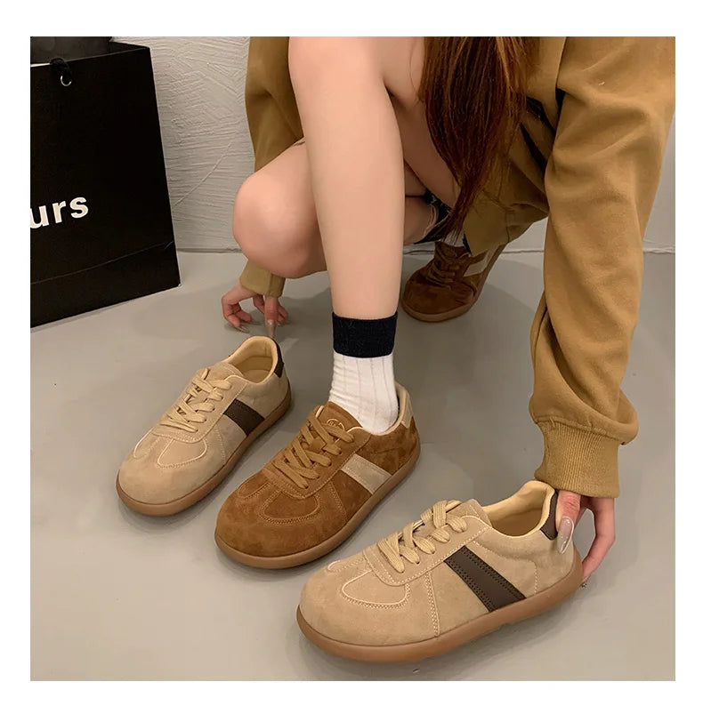 Fashion Trend Women's Casual Shoes College Style Wide Toe Soft Comfortable Flat Shoes Outdoor Casual Sports Shoes