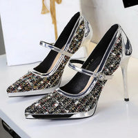 French Style Pointed Sexy High Heels for Women Thin Heels and Shallow Mouth Single Shoes