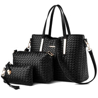 Women's Bag Woven Mother And Child Bag Three Piece Set Women's Bag Large Capacity One Shoulder Handheld Crossbody Bag