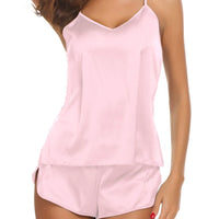 Silk PJs for Women Satin Pajama Set Sexy Lingerie Camisole Nightwear Sleepwear Comfortable Cami Shorts Set Luxury Lingerie