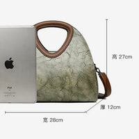 Vintage Genuine Leather Women's Bag Crossbody Shoulder Bag Fashion Large Capacity Handbag Tote Bag