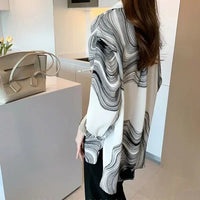 Design Sensation Casual Commute Women's Shirt Loose Fit Stylish Slimming Versatile Autumn New Korean Style Button up Top