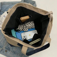 Stylish and Durable Canvas Tote Bag - Large Capacity for Women - Suitable for School, Work and Travel