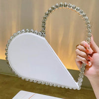 Mini Heart Shape Evening Bag Trendy Party Clutch Purse Women's Elegant Handbags For Party Prom