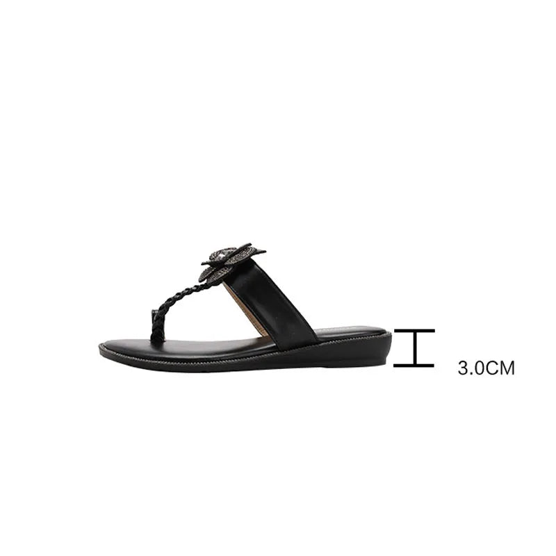 Women's Sandals Summer Slippers Casual Beach Footwear Water Diamond open Toe  Flats