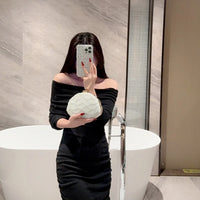 Elegant Pearl Dinner Bag with Dress Evening Bag Formal Party Bag Prom Bag Clutch Bag Chain Bag