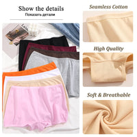3PCS Women's Panties Cotton Seamless Sports Boxers Underwear Female Solid Color Briefs Cozy Lingerie Intimate Underpants