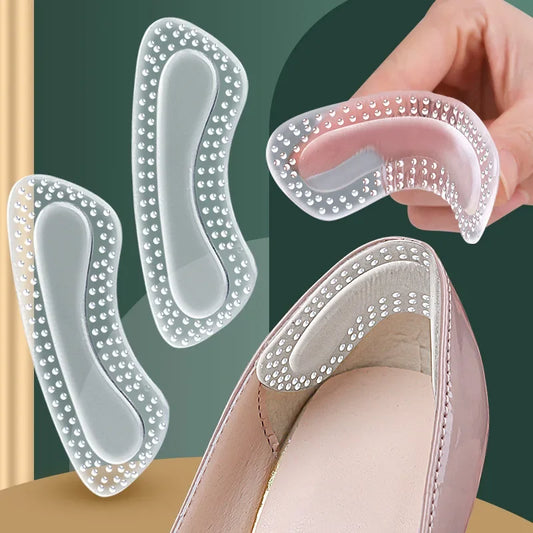 GEL Heel Protectors Women Silicone Cushion Foot Care Products Non Slip Shoe Pads for High Heels Adjustable Size Insoles