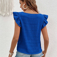 Casual Blouses For Women Fashion Shirts Elegant Sweet Loose Ruffles Sleeve Female Tops