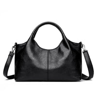 Fashionable Pure Color Basket Handbag Women's Commuter Bag Soft PU Leather Vintage Style Single Shoulder Bag with Internal Zipper