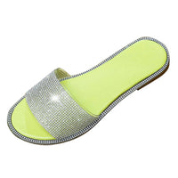 Slippers Roman Casual Women's Beach Flat Sandals Women Booties Slippers with Memory Foam Glittery