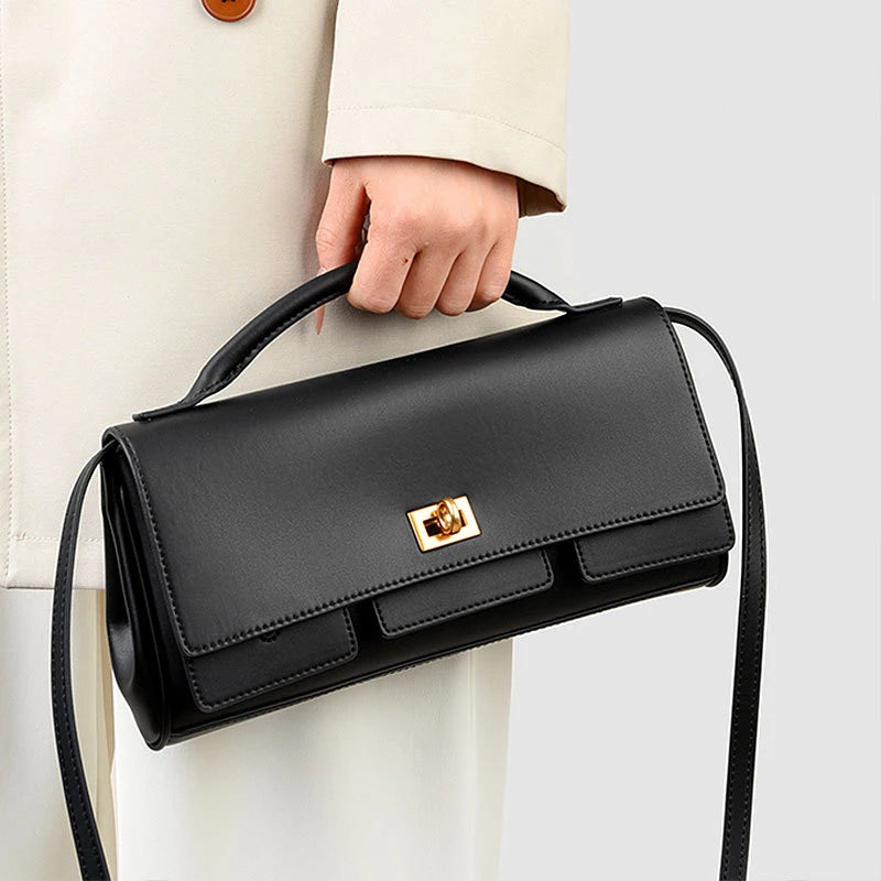 Luxury Women Bags PU Leather Shoulder Bags Women Fashion Gold Buckle Handbags Women Crossbody Bags