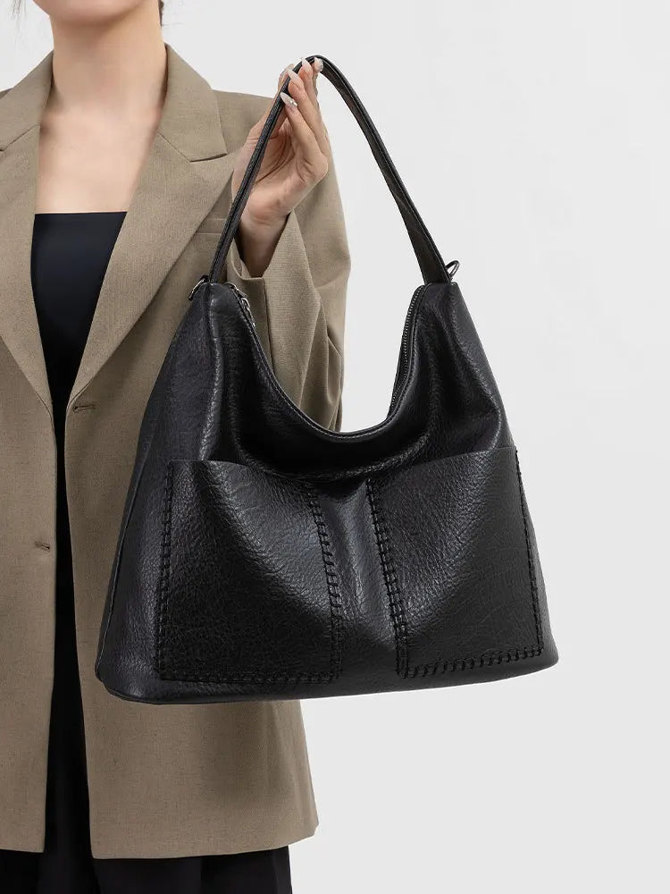Luxury Designer Women's Leather Crossbody Bag Elegant Shoulder Handbag for Ladies Classic Stylish Tote Messenger Purse