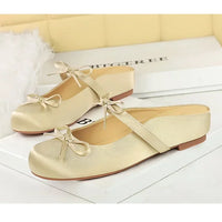 Ladies Slippers Bowknot Silks Satins Women Shoes Round Head Women Sandals Summer Shoes Women Slippers